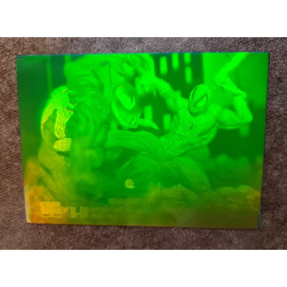 1993 SKYBOX MARVEL UNIVERSE HOLOGRAM #1 OF 5 GREEN HOLO VAR! W/Plastic Protector